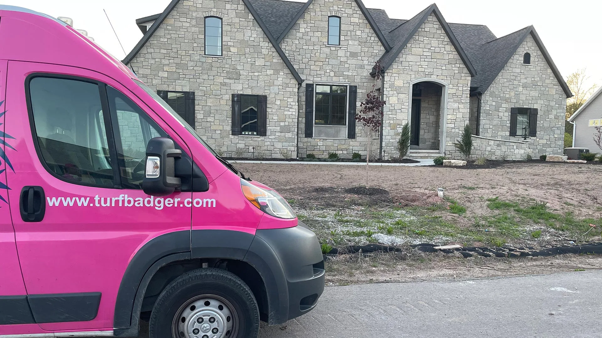 Our company van at a job in Madison, WI.