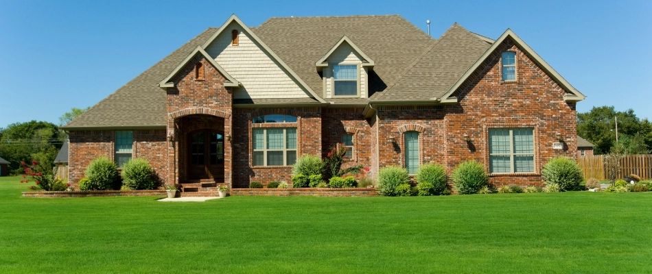 Healthy, green lawn after successful brown patch treatment in De Pere, WI.
